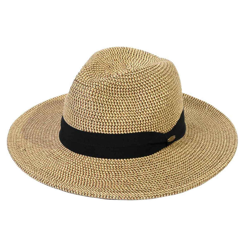 ST02 Brim Panama Hat With Ribbon Band - MiMi Wholesale