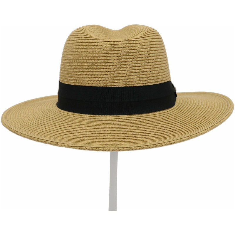 ST02 Brim Panama Hat With Ribbon Band - MiMi Wholesale