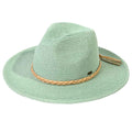 ST03 Brim Panama Hat With Braided Cord Detail - MiMi Wholesale