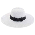 ST3954 Foldable Straw Sun Hat With Detachable Bow - MiMi Wholesale