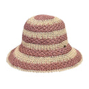 ST4245 Striped Crochet Bucket Hat - MiMi Wholesale