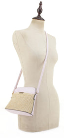 ST5314X Woven Straw Dome Crossbody Bag with Tassel - MiMi Wholesale