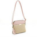 ST5314X Woven Straw Dome Crossbody Bag with Tassel - MiMi Wholesale