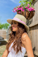 ST850 Tie Dye Band Straw Panama Hat - MiMi Wholesale