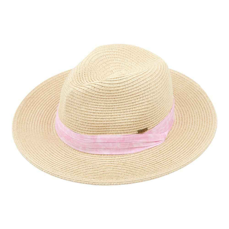 ST850 Tie Dye Band Straw Panama Hat - MiMi Wholesale