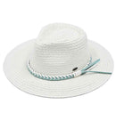 STC05 Braided Band Straw Panama Hat - MiMi Wholesale