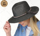 STC05 Braided Band Straw Panama Hat - MiMi Wholesale