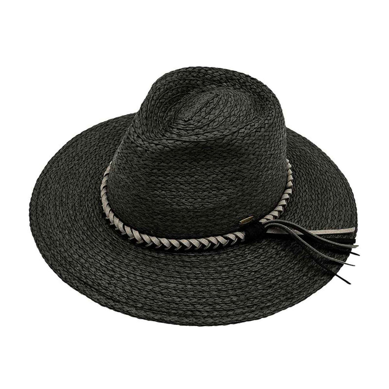 STC05 Braided Band Straw Panama Hat - MiMi Wholesale
