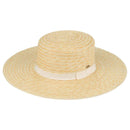 STH03 Grosgrain Ribbon Band Boater Hat - MiMi Wholesale