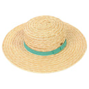 STH03 Grosgrain Ribbon Band Boater Hat - MiMi Wholesale