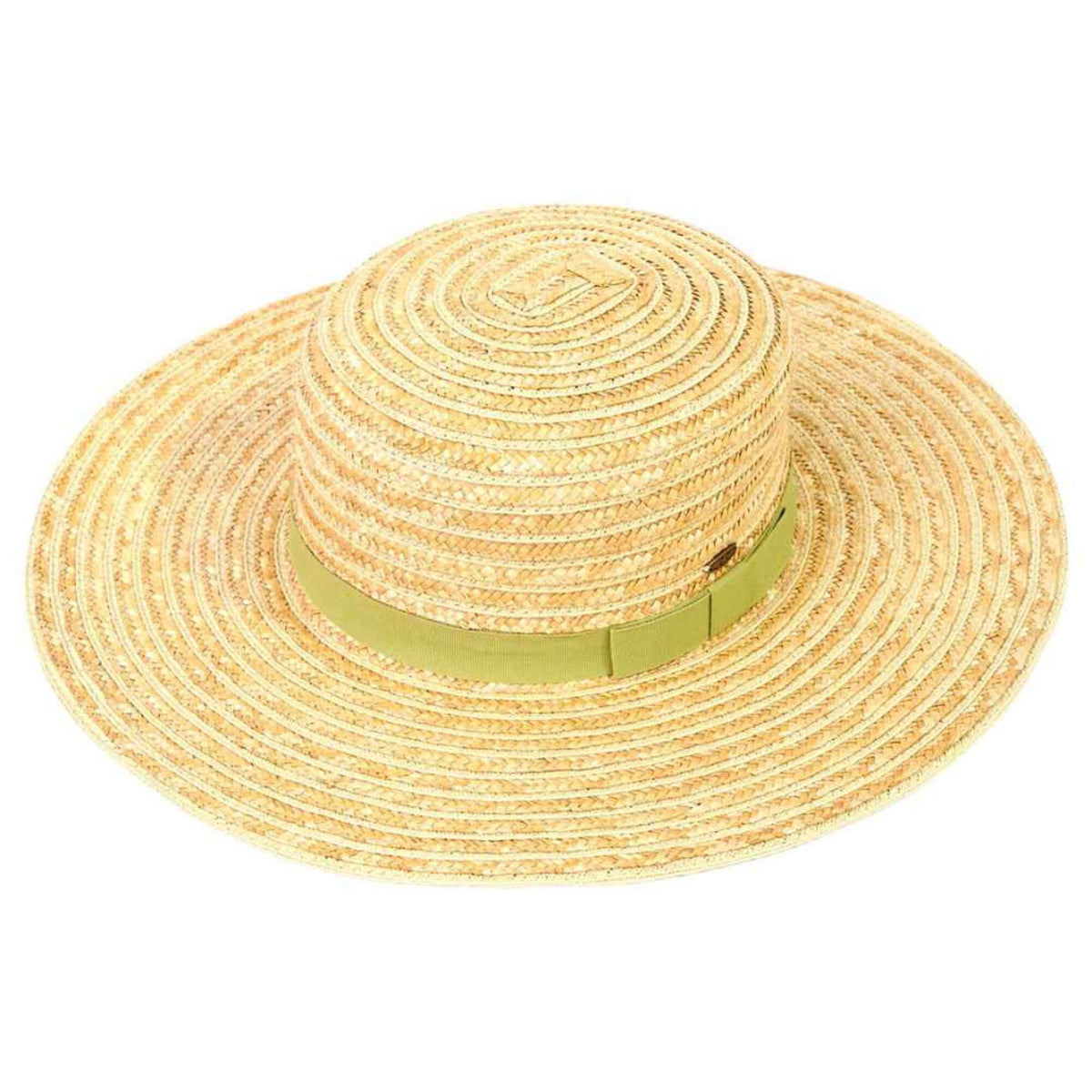 STH03 Grosgrain Ribbon Band Boater Hat - MiMi Wholesale