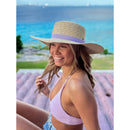 STH03 Grosgrain Ribbon Band Boater Hat - MiMi Wholesale