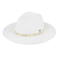 STI02 Gem Cluster Band Straw Panama Hat - MiMi Wholesale