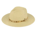 STI02 Gem Cluster Band Straw Panama Hat - MiMi Wholesale