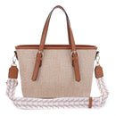 SW20382 Carry Straw Tote with Fashion Guitar Strap - MiMi Wholesale