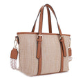 SW20382 Carry Straw Tote with Fashion Guitar Strap - MiMi Wholesale