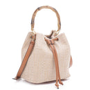 SW20384 Bethany Straw Bucket Tote with Crossbody - MiMi Wholesale