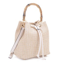 SW20384 Bethany Straw Bucket Tote with Crossbody - MiMi Wholesale