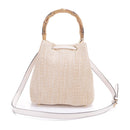 SW20384 Bethany Straw Bucket Tote with Crossbody - MiMi Wholesale