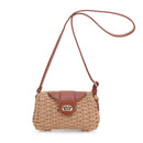 SW20569 Deandra Rattan Twist Lock Crossbody Bag - MiMi Wholesale