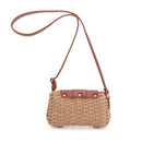 SW20569 Deandra Rattan Twist Lock Crossbody Bag - MiMi Wholesale