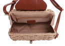 SW20569 Deandra Rattan Twist Lock Crossbody Bag - MiMi Wholesale