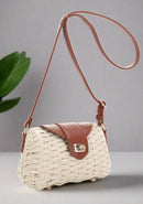 SW20569 Deandra Rattan Twist Lock Crossbody Bag - MiMi Wholesale