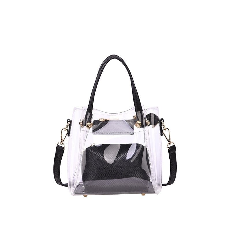 TB20620 Transparent Clear Mini Tote/Crossbody - MiMi Wholesale