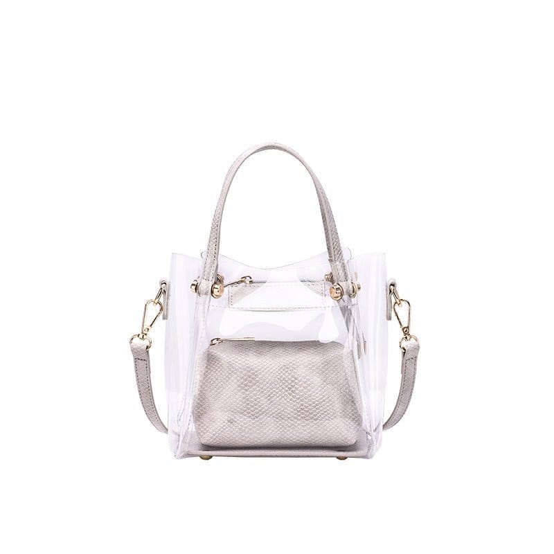 TB20620 Transparent Clear Mini Tote/Crossbody - MiMi Wholesale