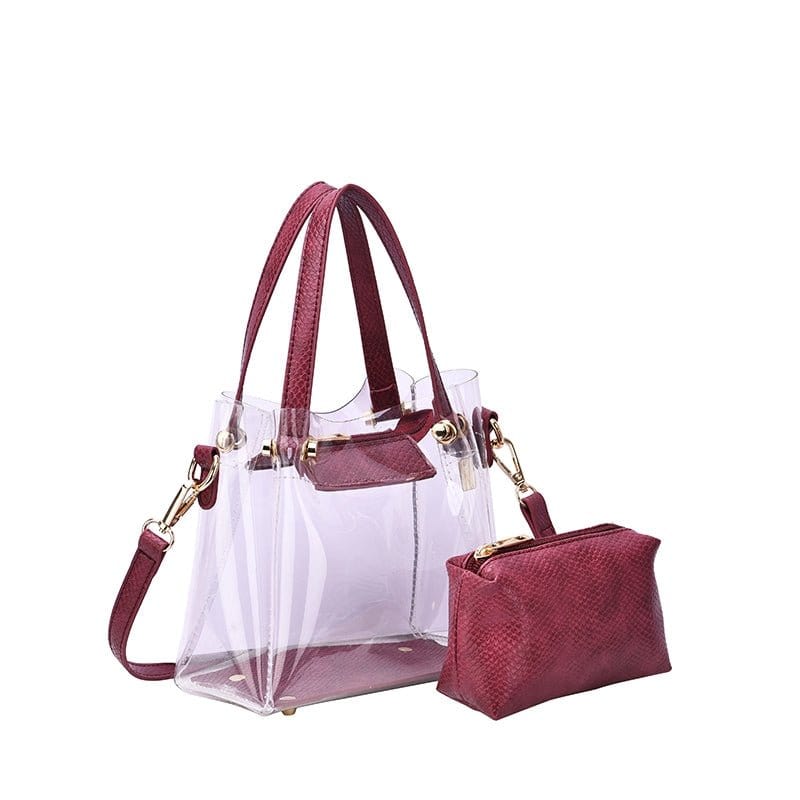 TB20620 Transparent Clear Mini Tote/Crossbody - MiMi Wholesale