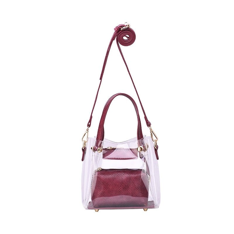 TB20620 Transparent Clear Mini Tote/Crossbody - MiMi Wholesale
