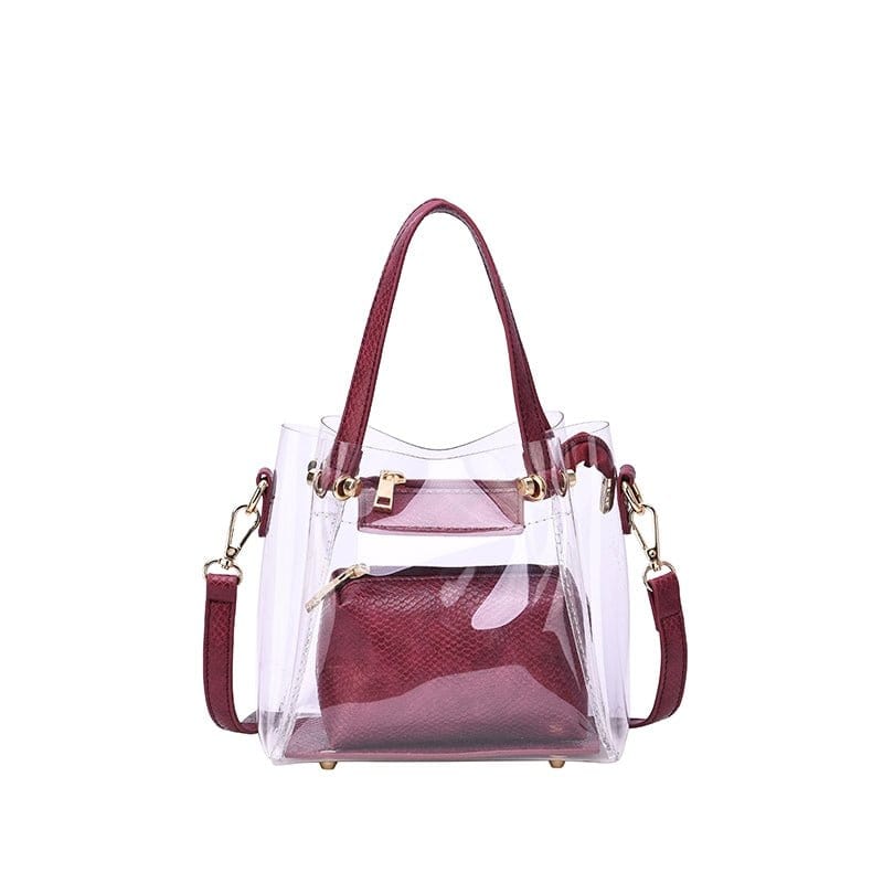 TB20620 Transparent Clear Mini Tote/Crossbody - MiMi Wholesale