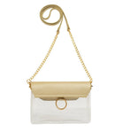 TB28207 Clear Flap Crossbody With Chain Strap - MiMi Wholesale