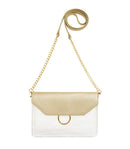 TB28207 Clear Flap Crossbody With Chain Strap - MiMi Wholesale