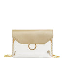TB28207 Clear Flap Crossbody With Chain Strap - MiMi Wholesale