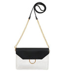 TB28207 Clear Flap Crossbody With Chain Strap - MiMi Wholesale