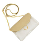 TB28207 Clear Flap Crossbody With Chain Strap - MiMi Wholesale
