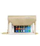 TB28207 Clear Flap Crossbody With Chain Strap - MiMi Wholesale