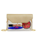 TB28207 Clear Flap Crossbody With Chain Strap - MiMi Wholesale