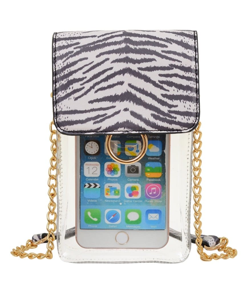 TB28208 Transparent Clear Cell Phone Holder/Crossbody - MiMi Wholesale