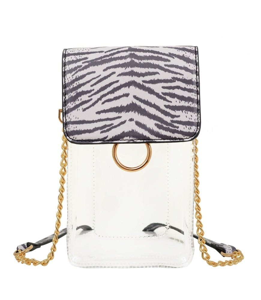 TB28208 Transparent Clear Cell Phone Holder/Crossbody - MiMi Wholesale