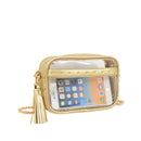 TB29208 Clear Crossbody With Tassel With Chain Strap - MiMi Wholesale