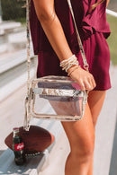 TB29208 Clear Crossbody With Tassel With Chain Strap - MiMi Wholesale
