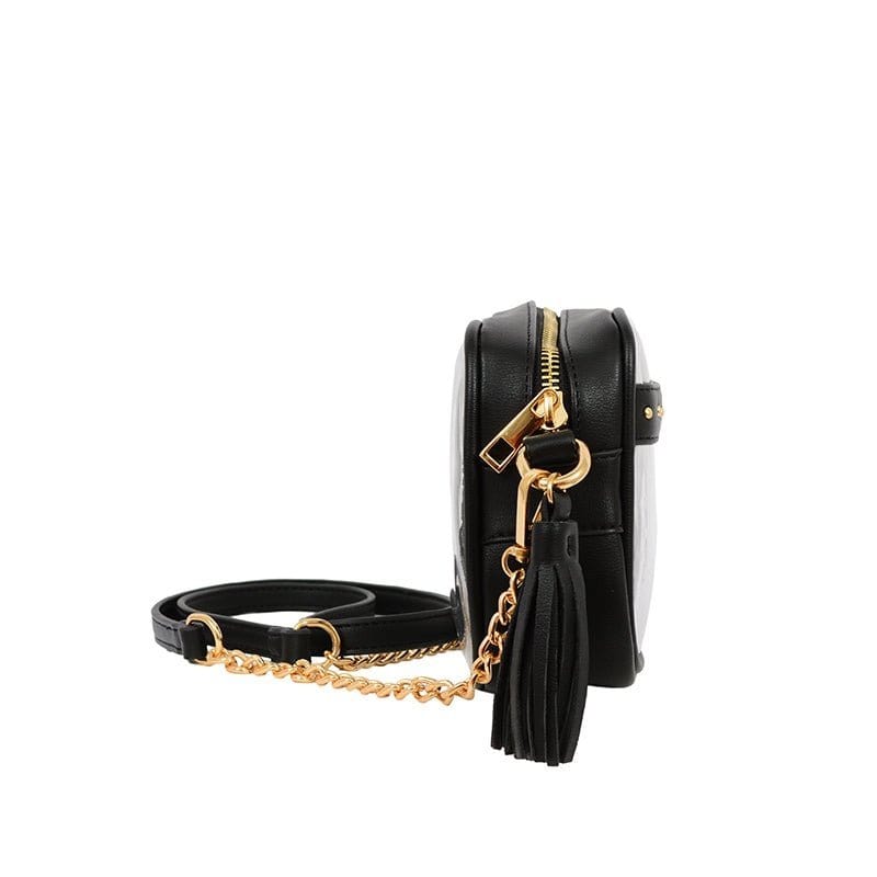 TB29208 Clear Crossbody With Tassel With Chain Strap - MiMi Wholesale