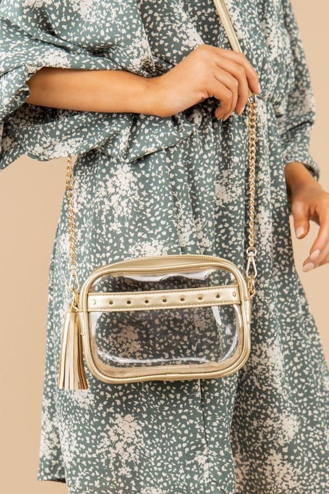 TB29208 Clear Crossbody With Tassel With Chain Strap - MiMi Wholesale