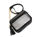 TB29208 Clear Crossbody With Tassel With Chain Strap - MiMi Wholesale