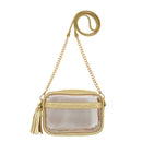 TB29208 Clear Crossbody With Tassel With Chain Strap - MiMi Wholesale