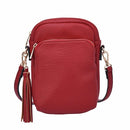 TB29220 Dual Compartment Crossbody w/ Tassel - MiMi Wholesale