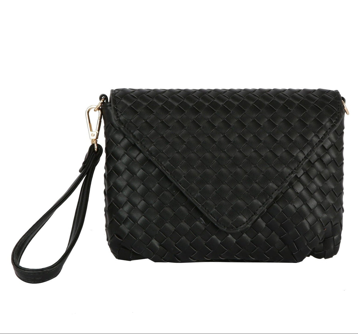 TDE0065 Lynn Three Compartment Woven Clutch/Crossbody - MiMi Wholesale