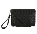 TDE0065 Lynn Three Compartment Woven Clutch/Crossbody - MiMi Wholesale